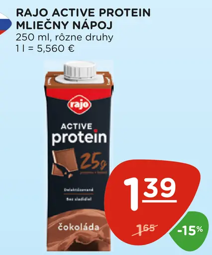 Rajo Active Protein Mliečny Nápoj