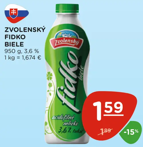 ZVOLENSKÝ Fidko biele