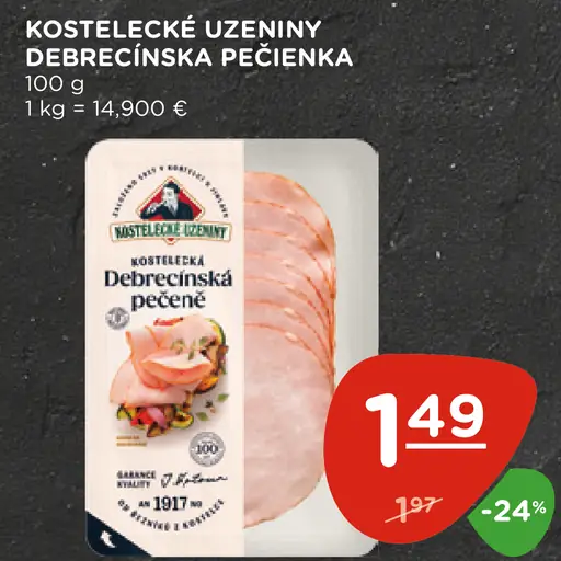 Kostelecké uzeniny Debrecínska pečienka