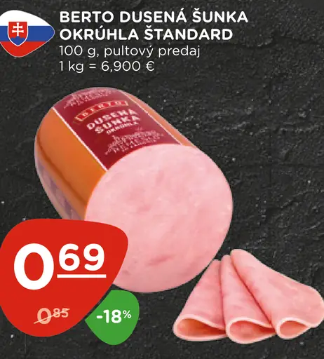 Berto Dušená šunka okrúhla štandard
