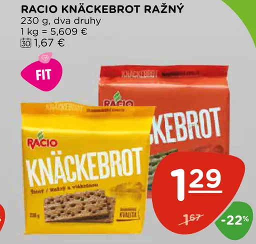 Racio Knäckebrot ražný