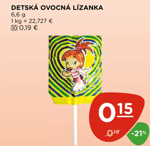 Detská ovocná lízanka