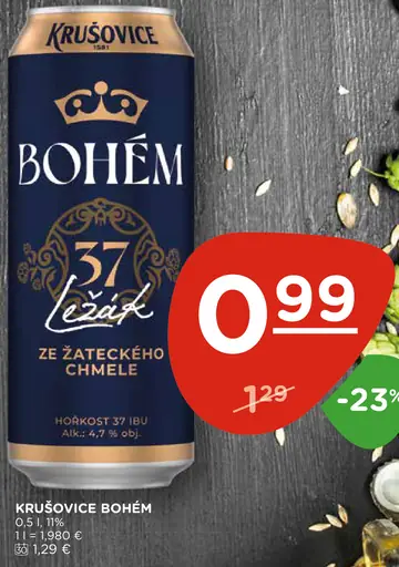 Krušovice Bohem plechovka