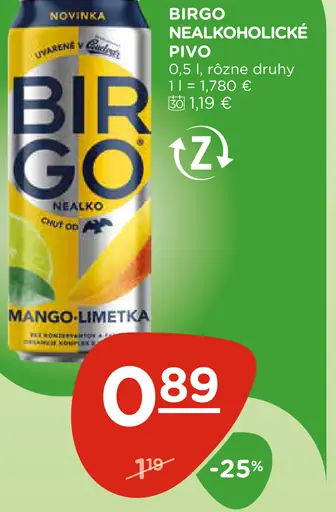 Birgo nealkoholické pivo