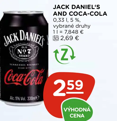 Jack Daniel's and Coca-Cola