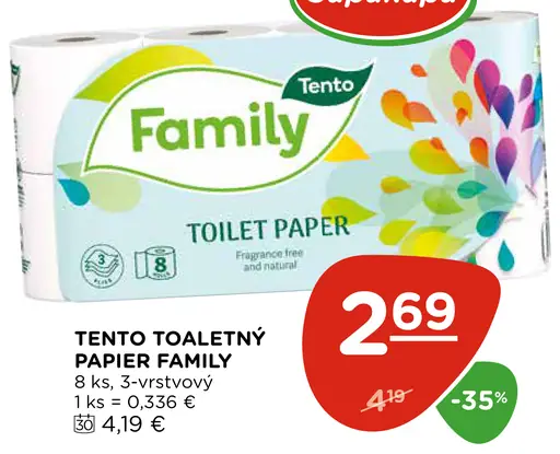 Tento Toaletný papier Family