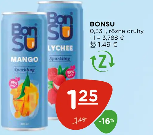 Bonsu Mango plechovka