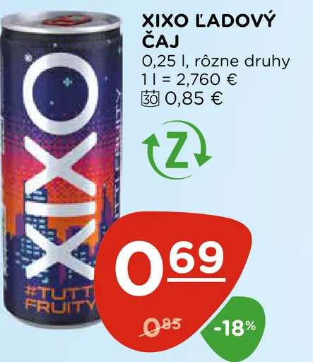 Xixo Ľadový čaj plechovka