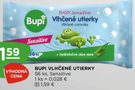 Bupi vlhčené utierky Sensitive