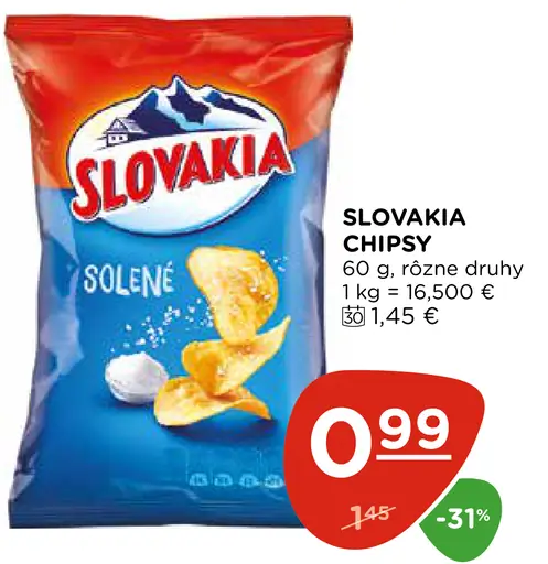 Slovakia chipsy solené