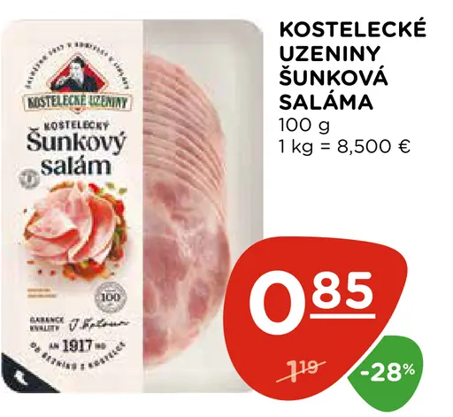 Kostelecké uzeniny šunková saláma