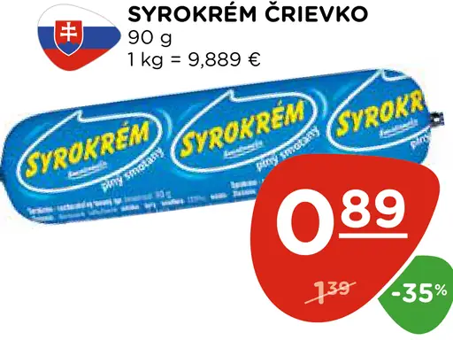 Syrokrem črievko