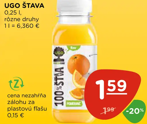 Ugo šťava rôzne druhy