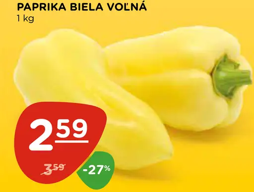 Paprika biela voľná