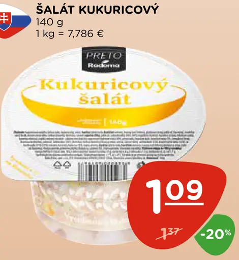 Šalát kukuricový