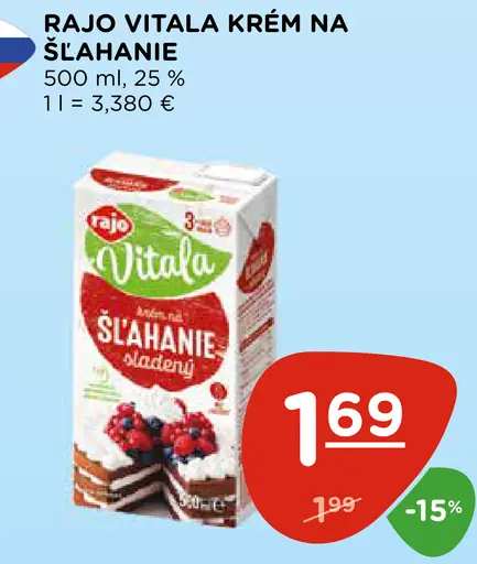 Rajo Vitala Krém na šľahanie