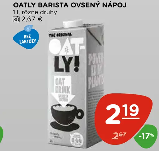 Oatly Barista Edition ovsený nápoj