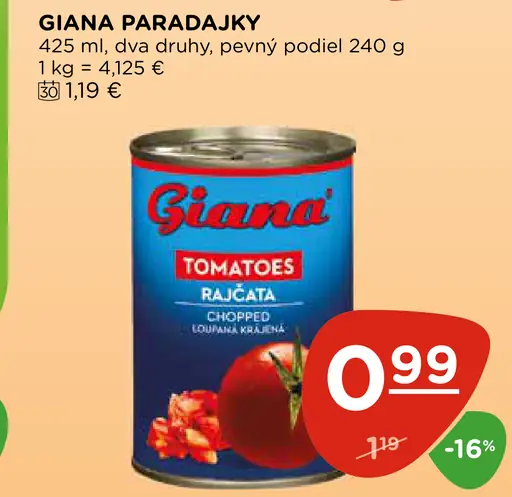 Giana Paradajky v pretlaku