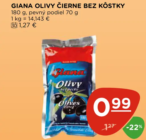 Giana Olivy Čierne Bez Kôstky