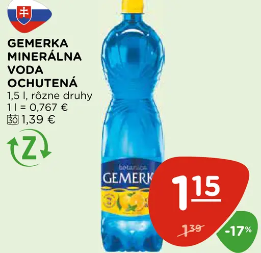 Gemerka ochutená minerálna voda