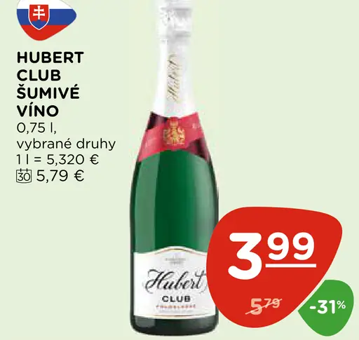 Hubert Club Šumivé víno