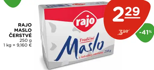 Rajo Tradičné maslo z lahodnej smotany
