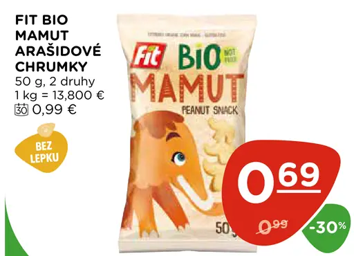 Fit Bio Mamut Arašidové chrumky