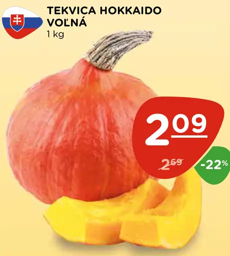 Tekvica Hokkaido voľná