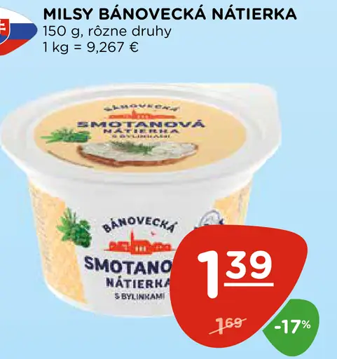 Milsy Bánovecká nátierka