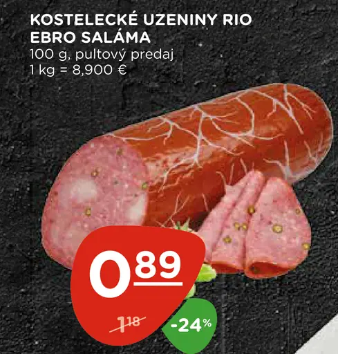 Kostelecké Uzeniny Rio Ebro Saláma
