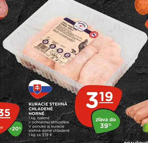 Kuracie stehná chladené horné