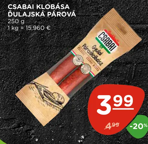 Csabai klobása Dvojitá parová