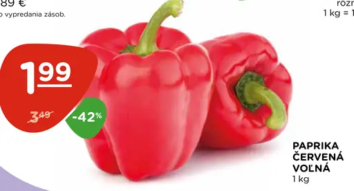 Paprika červená voľná