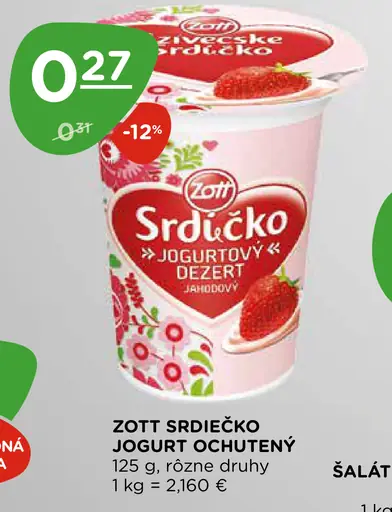 Zott Srdiečko Jogurt ochutený