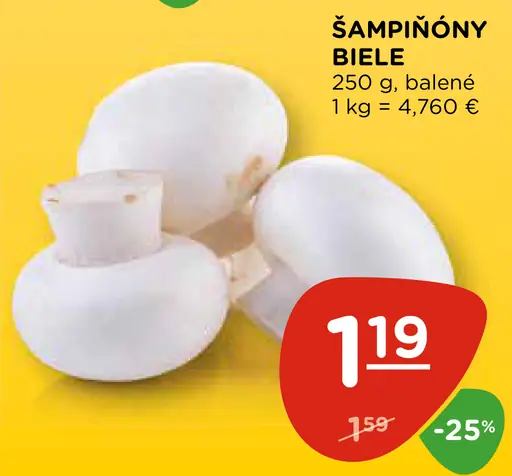 Šampiňóny biele