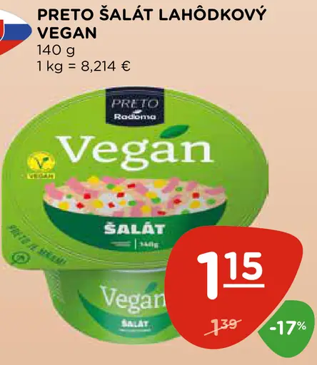 Preto šalát lahôdkový vegan