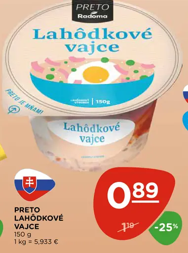 Preto lahôdkové vajce