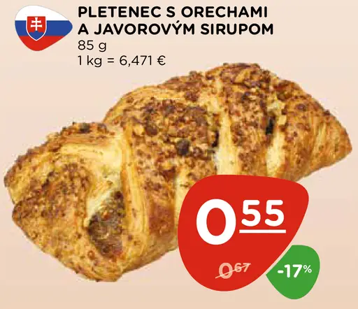 Pletenec s orechami a javorovým sirupom