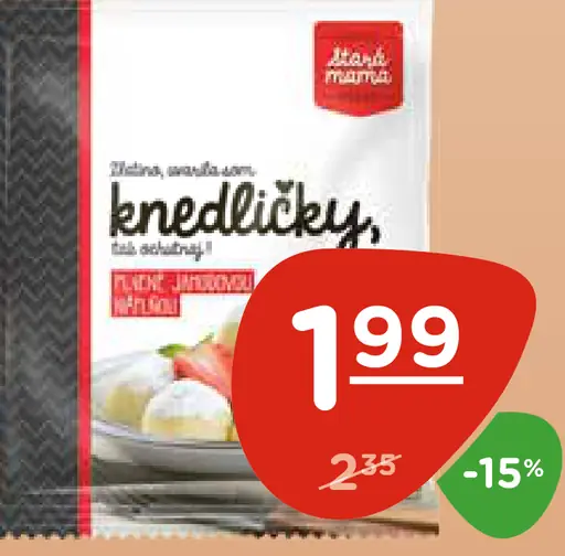 Stará Mama knedličky s jahodovou náplňou