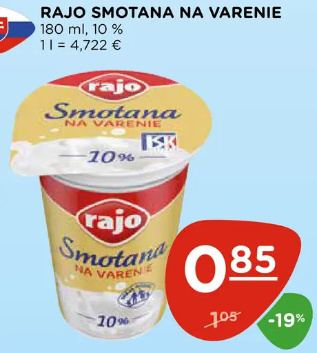 Rajo Smotana na varenie