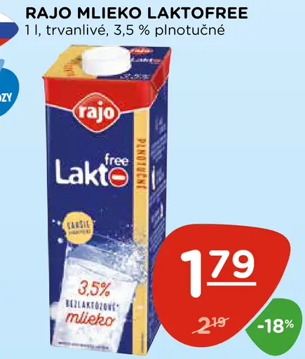 RAJO Mlieko laktofree