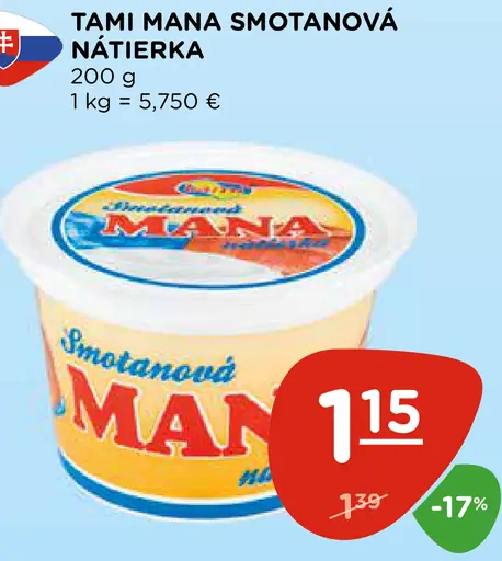 Tami Mana Smotanová nátierka