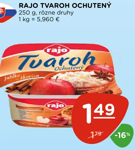 Rajo tvaroh ochutený