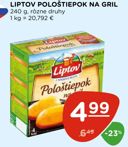Liptov Pološtiepok na gril