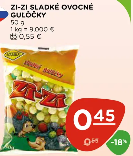 Zi-Zi Sladké Ovocné Guľôčky