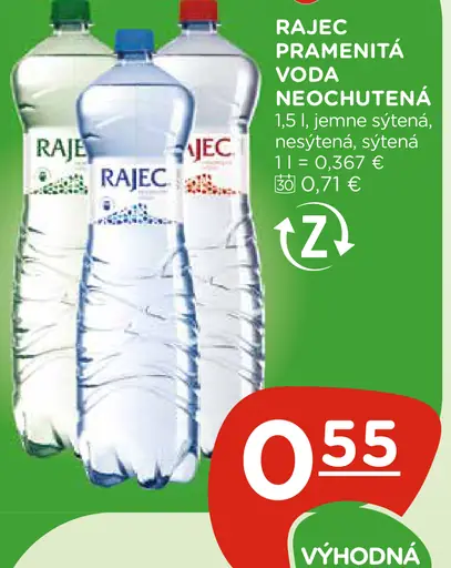 Rajec Pramenitá voda nesýtená