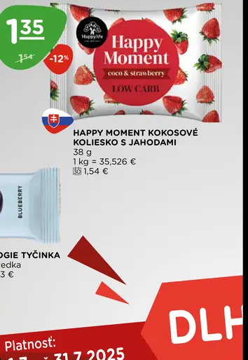 Happy Moment kokosové koliesko s jahodami
