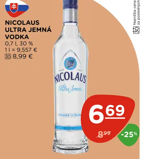 Nicolaus Ultra jemná vodka