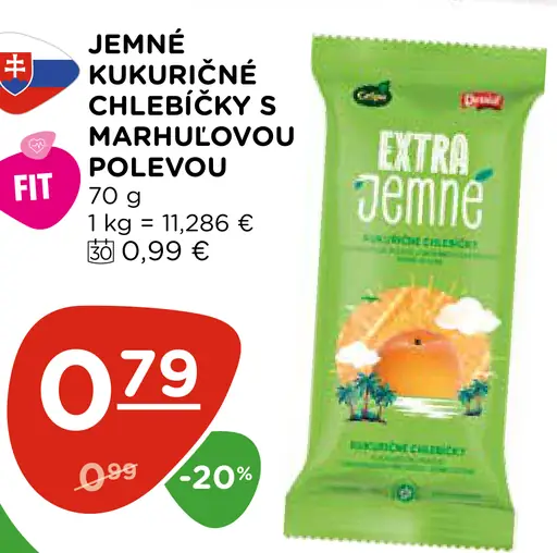 Billa Jemné Kukuričné Chlebíčky S Marhuľovou Polevou