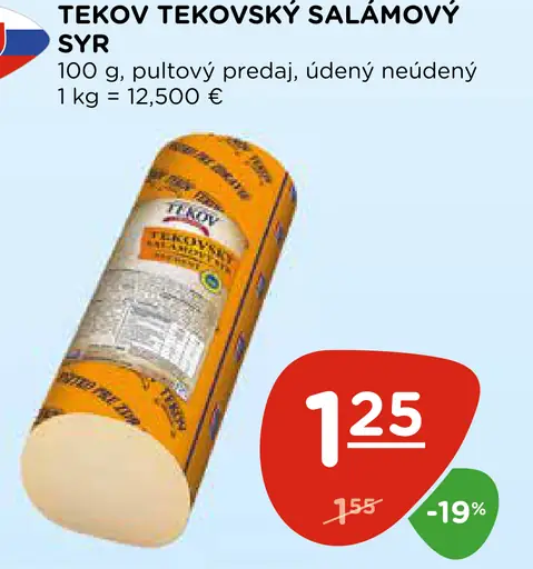 Tekov tekovský salámový syr